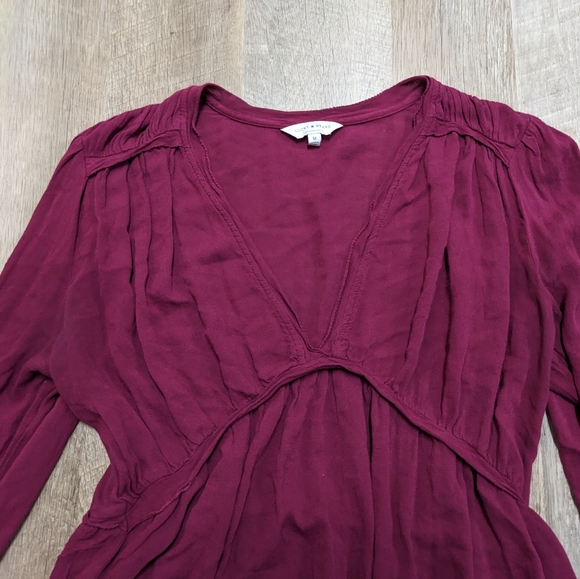 Lucky Brand Purple V Neck Long Sleeve Blouse - Picture 6 of 16